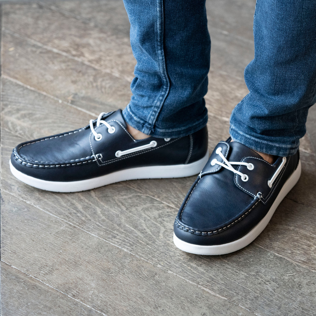 Mocassin Homme bateau Marine