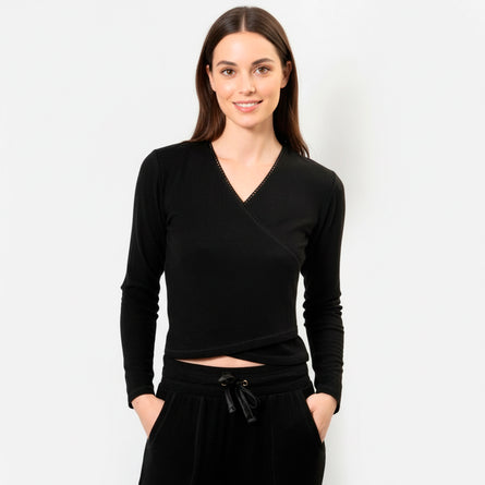 T-Shirt cache coeur Femme Noir - Isotoner