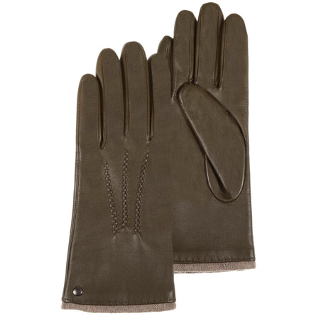Gants Femme cuir chaud Olive - Isotoner