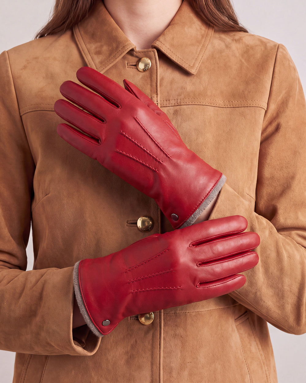 Gants Femme cuir chaud Coquelicot - Isotoner