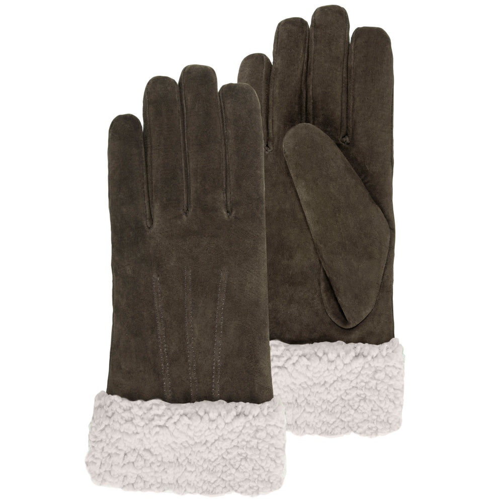 Gants Femme Chocolat en cuir - Isotoner