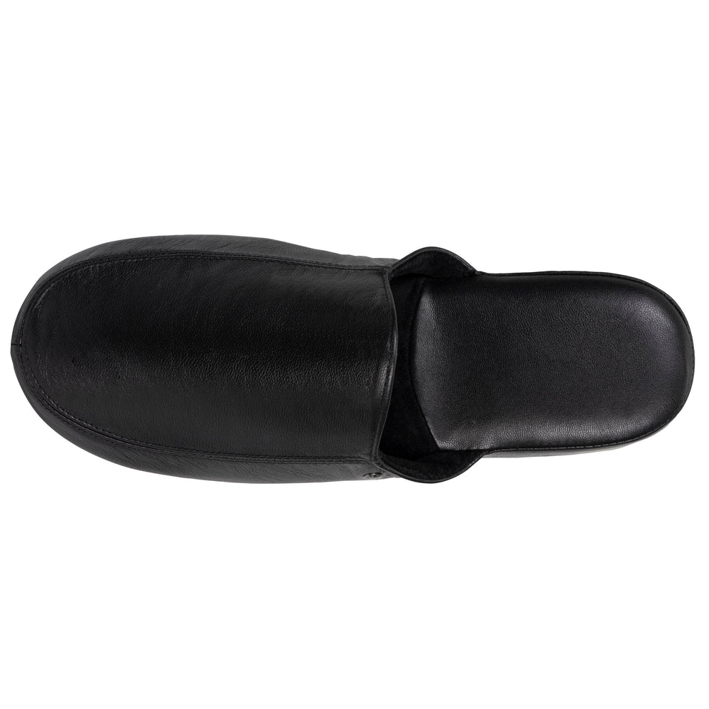 Chausson mules cuir Homme Noir - Isotoner