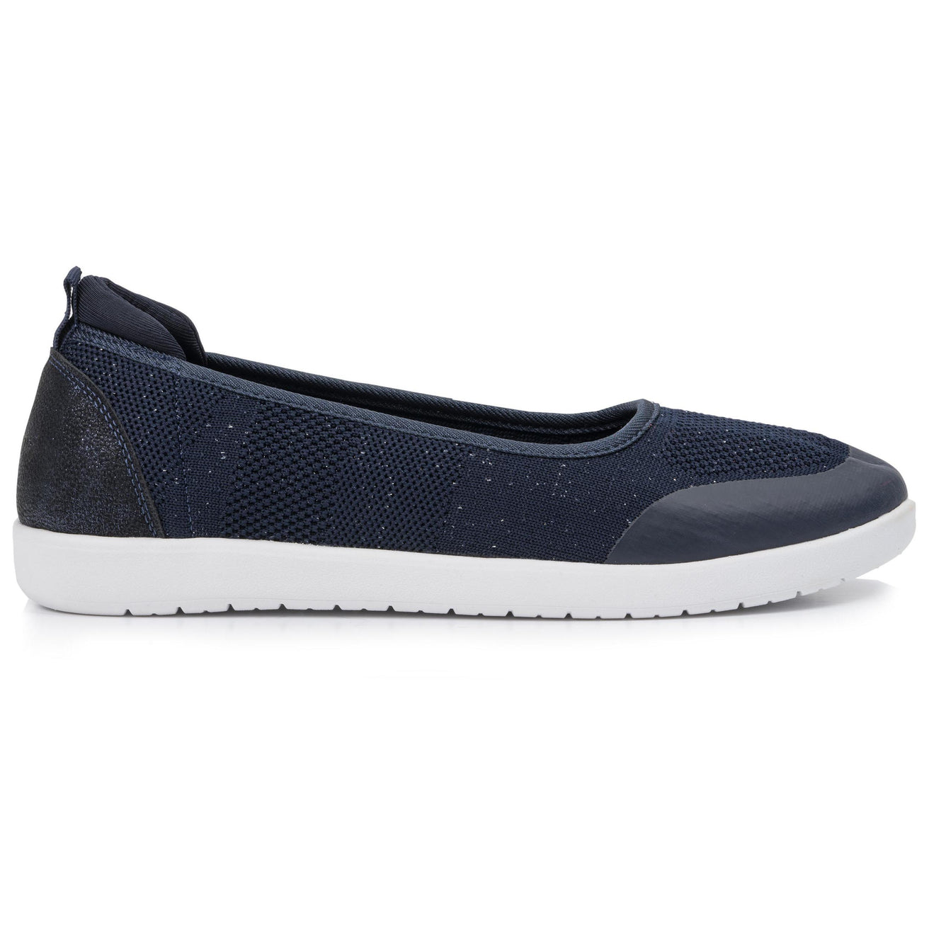 Ballerines Femme slip-on Marine lurex