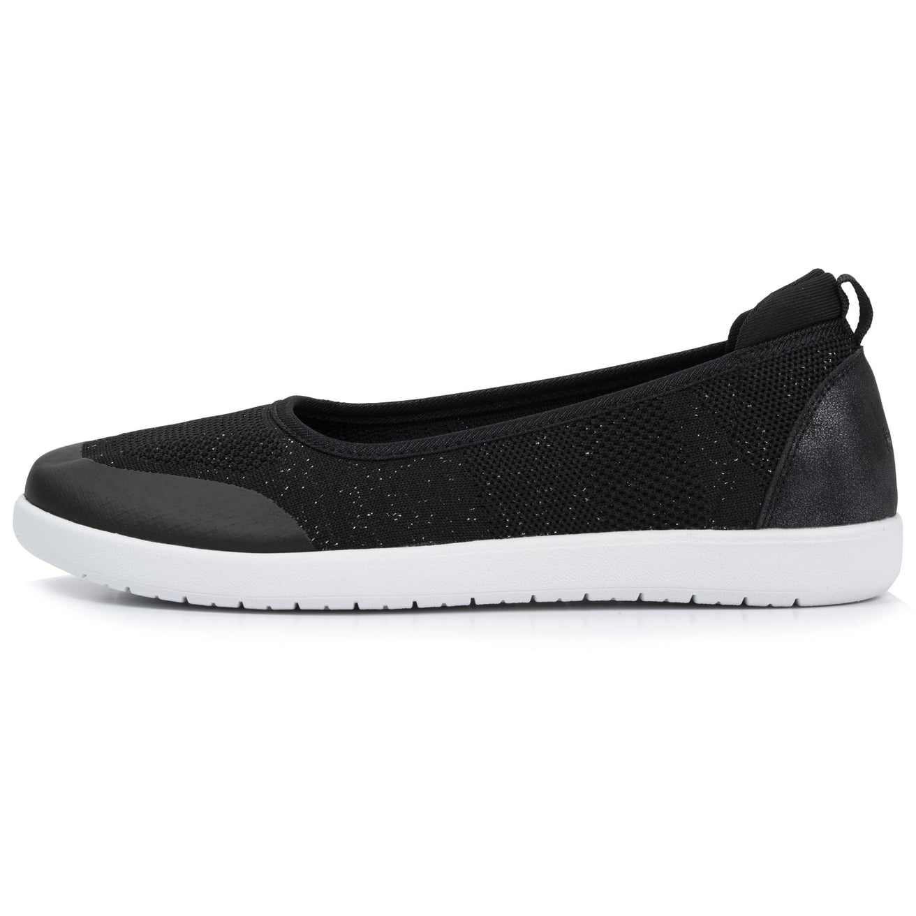 Ballerine Femme slip-on Noir lurex