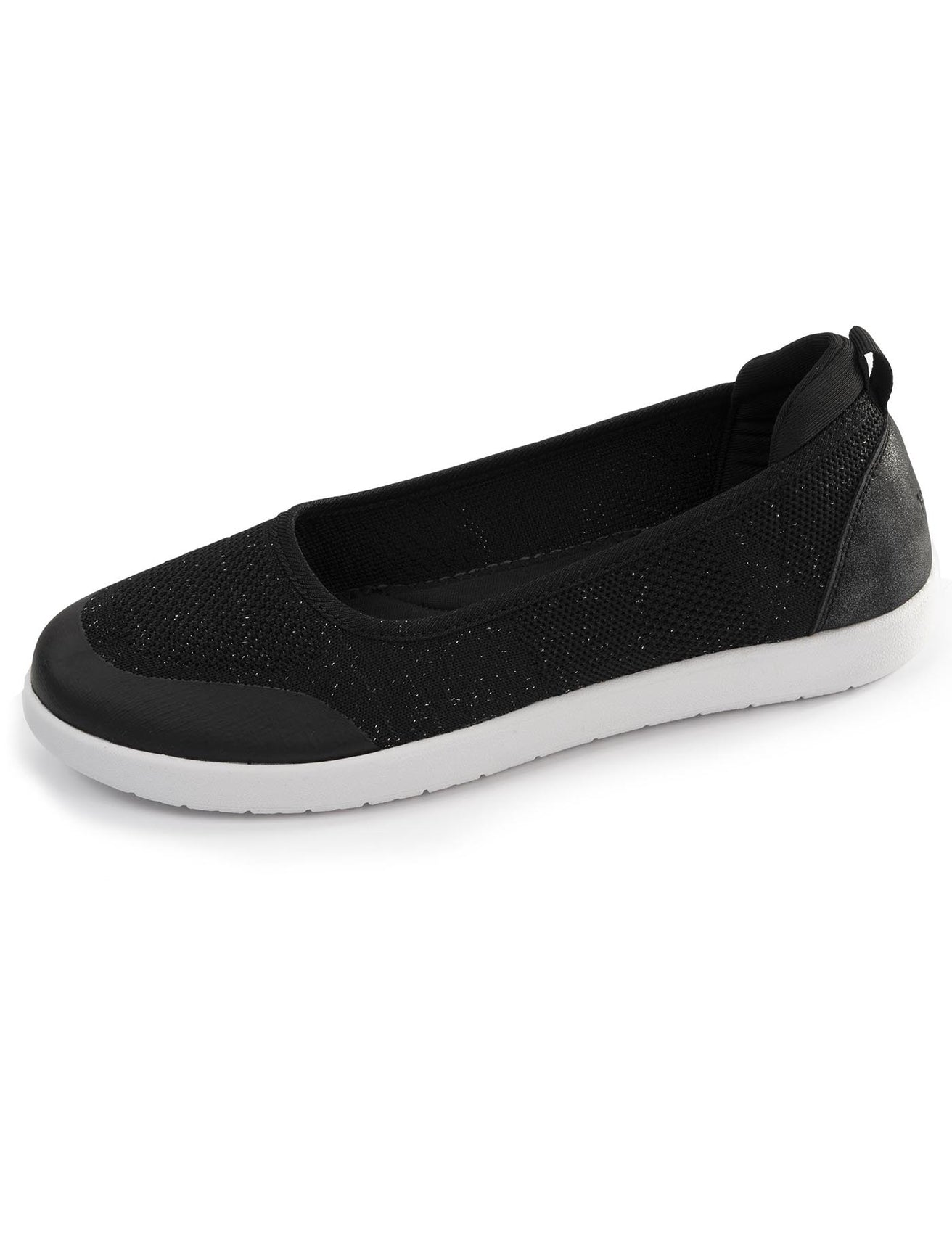 Ballerine Femme slip-on Noir lurex