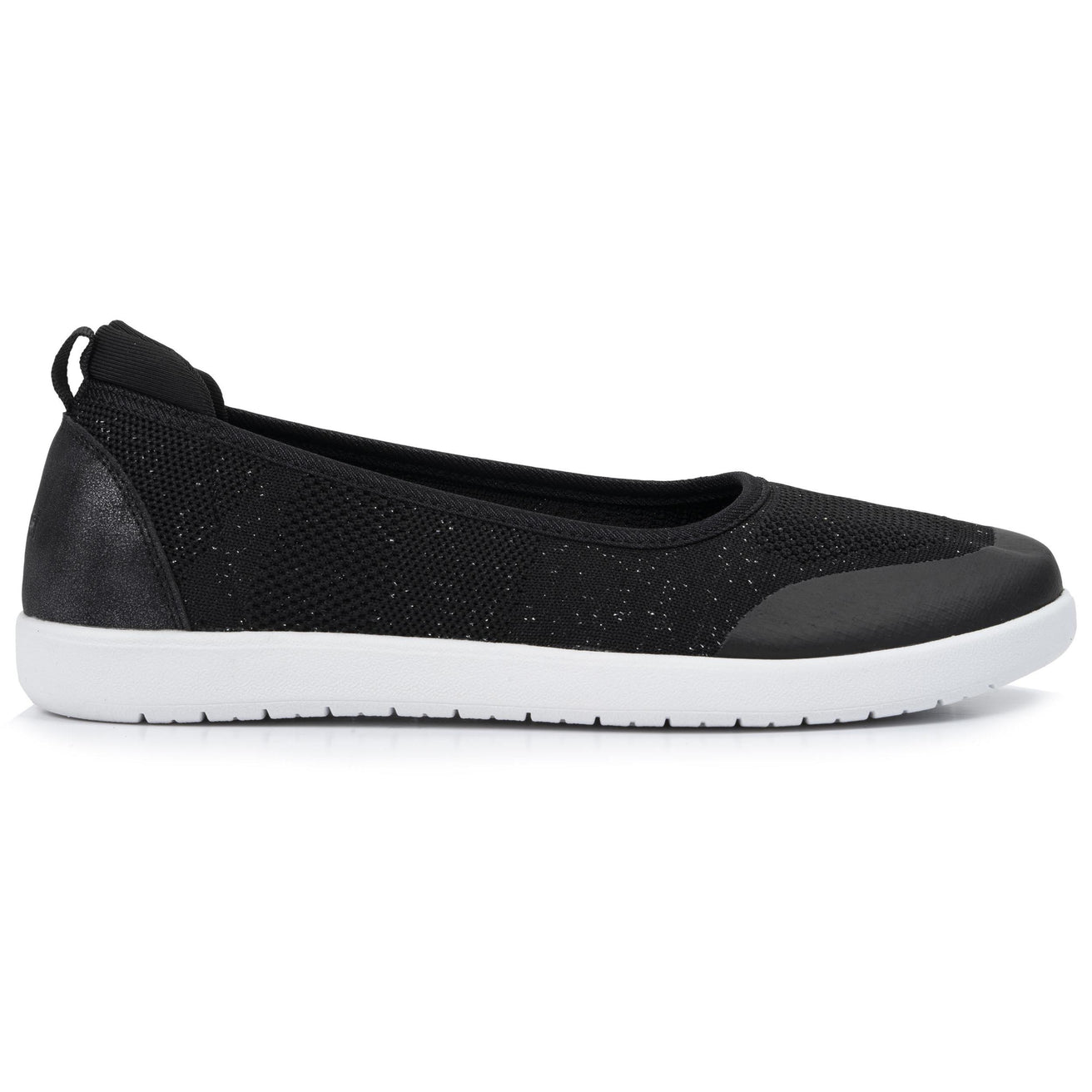 Ballerine Femme slip-on Noir lurex