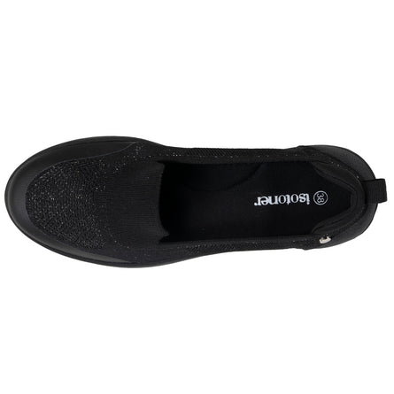 Ballerines Femme slip on confort Noir Lurex - Isotoner