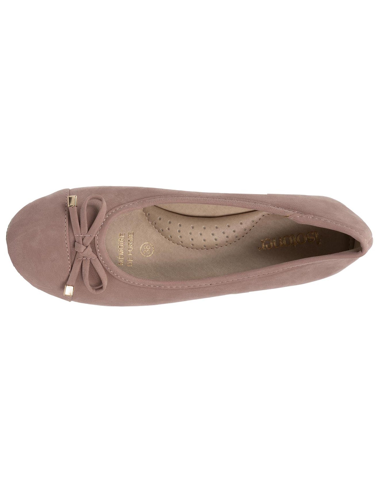 Ballerines Femme corde talon compensé Rose poudré