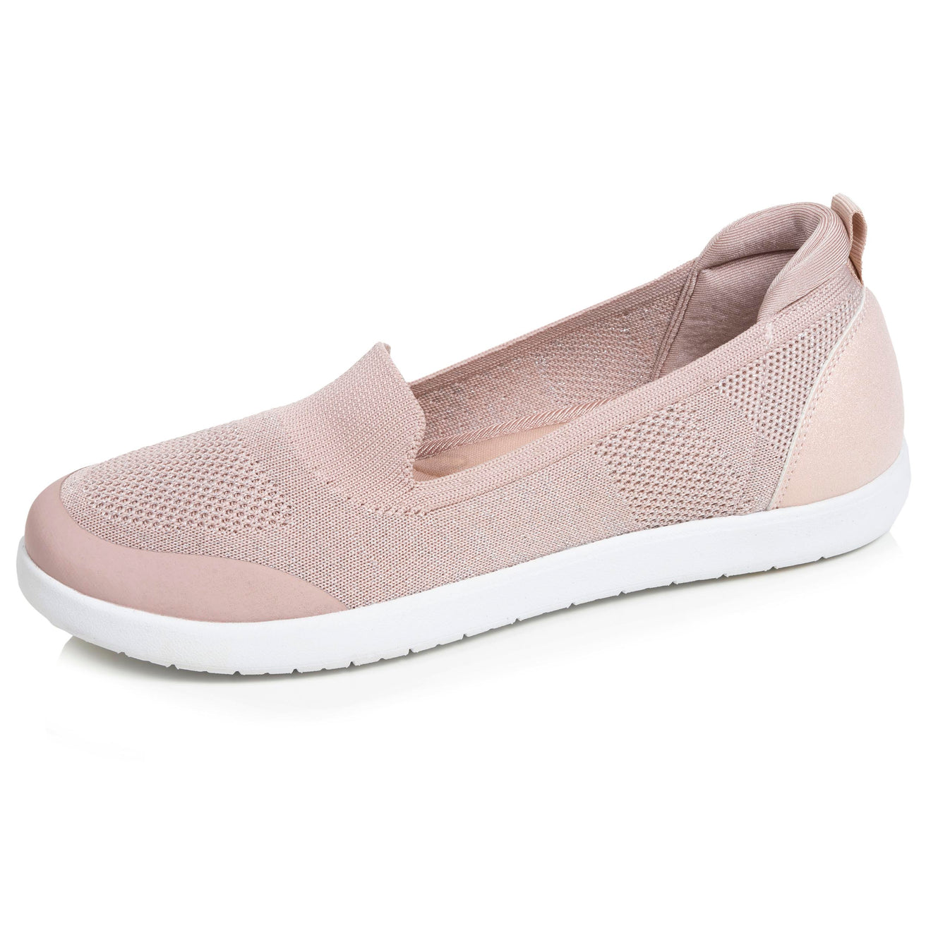 Ballerines femme slip on confort Rose