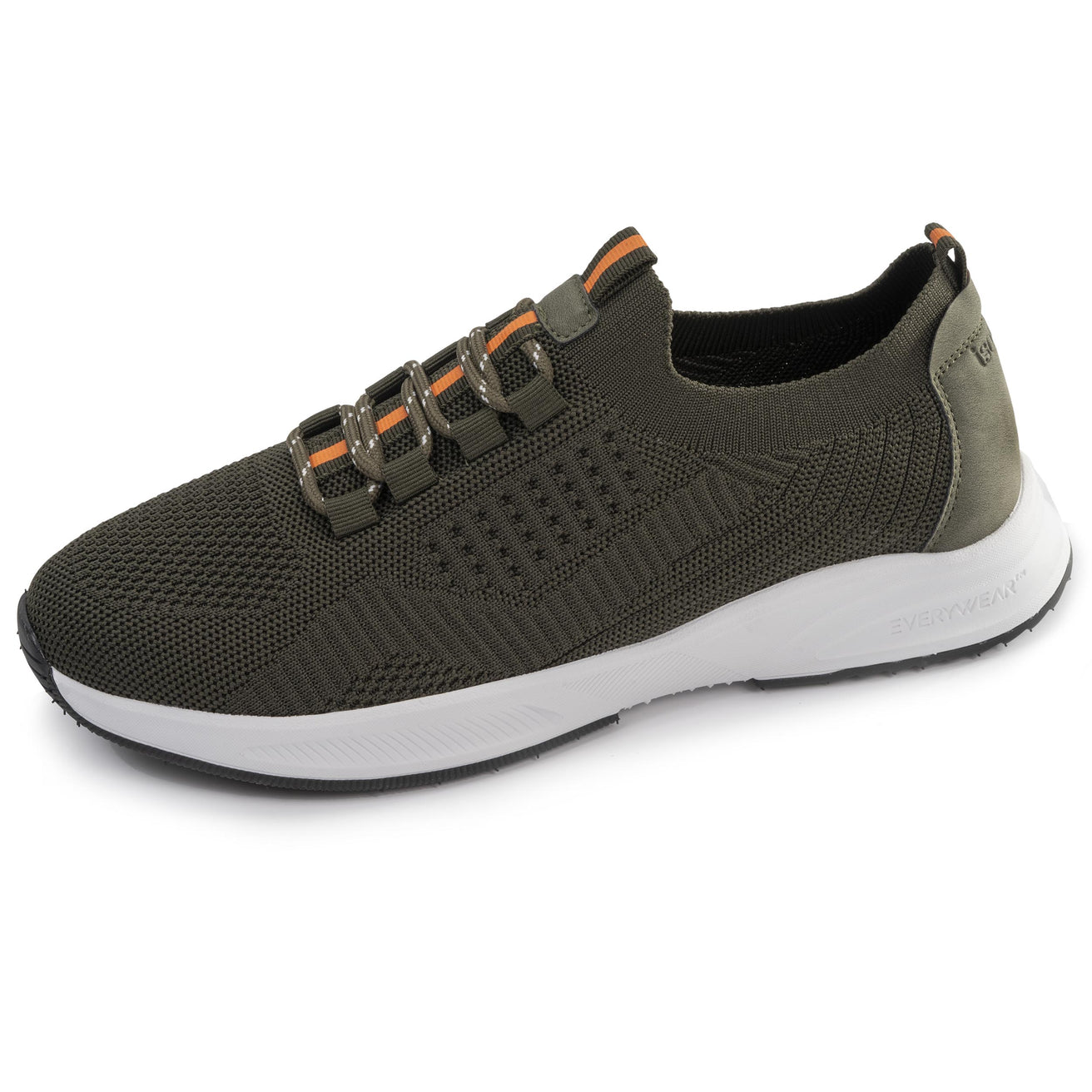 Basket Confort Homme slip-on lacets Kaki