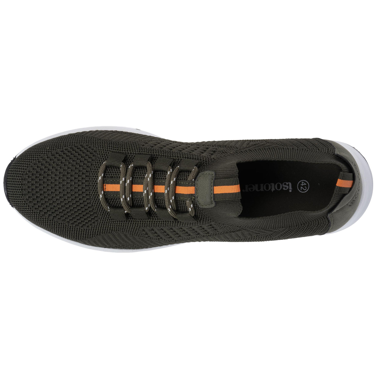 Basket Confort Homme slip-on lacets Kaki