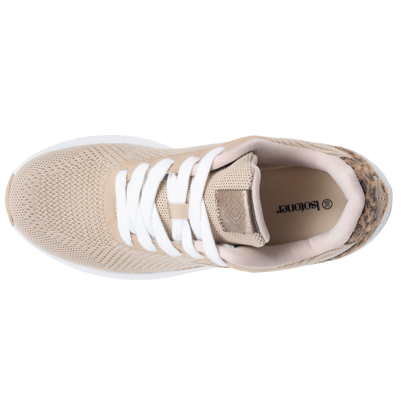 Tenis Mujer Confort Beige/Leopardo