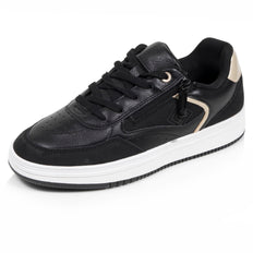 Tenis Mujer detalle zip Negro