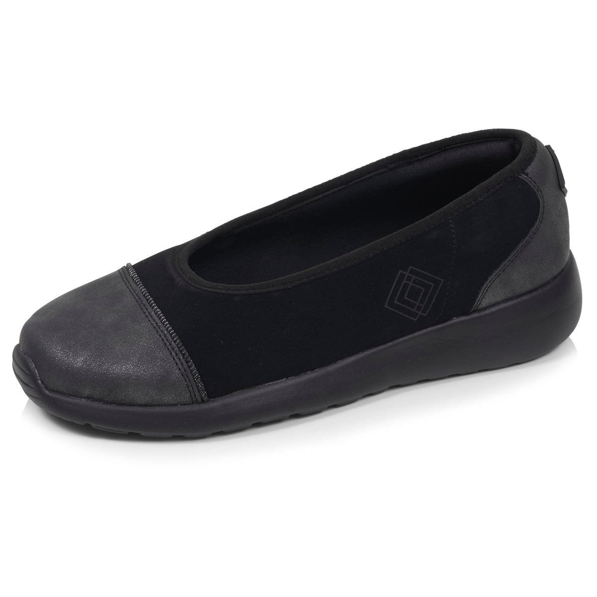 Ballerines Femme slip-on Noir/Gris