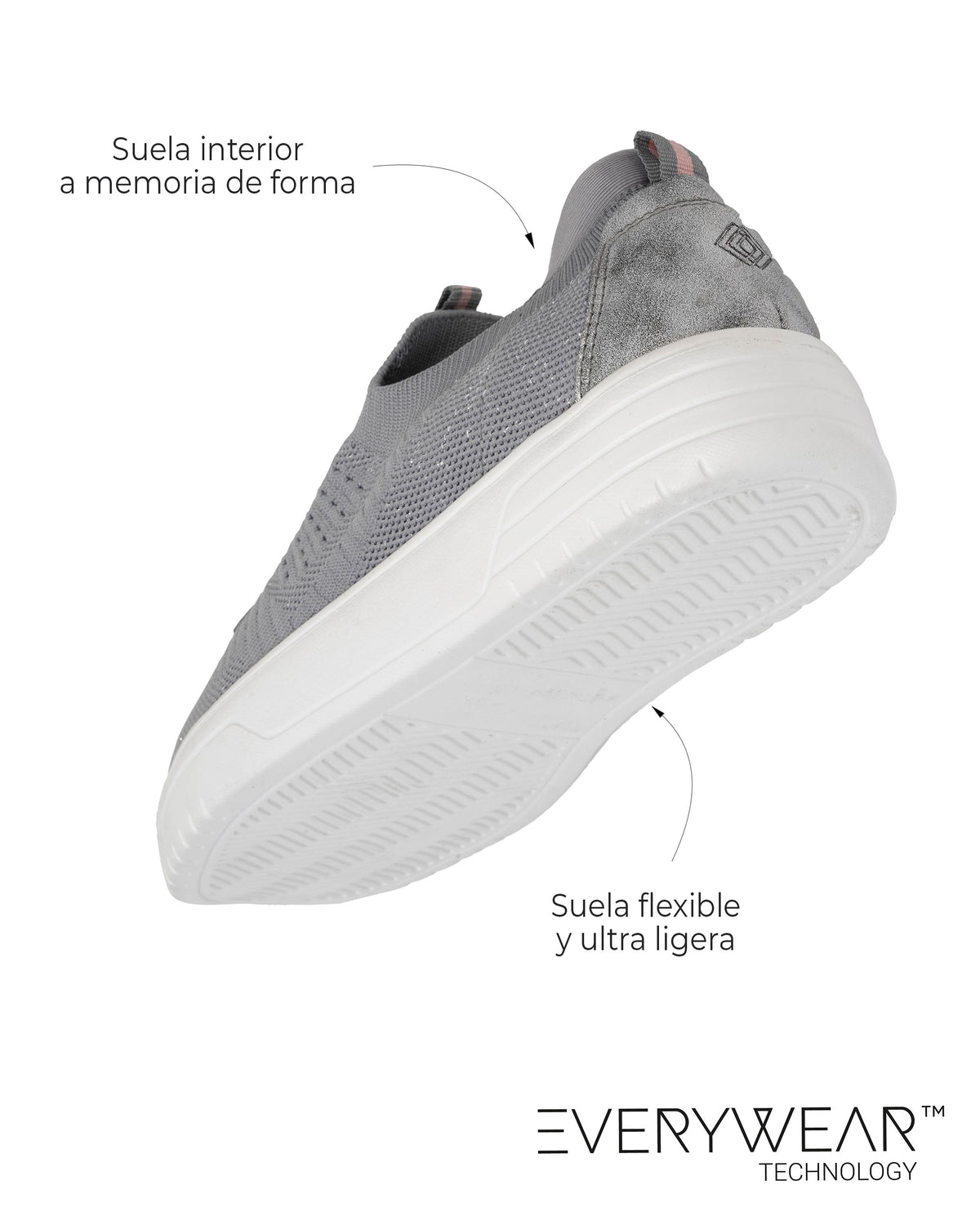 Tenis Mujer slip-on plataforma Blanco