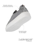 Baskets Femme slip-on plateforme Marine brillant