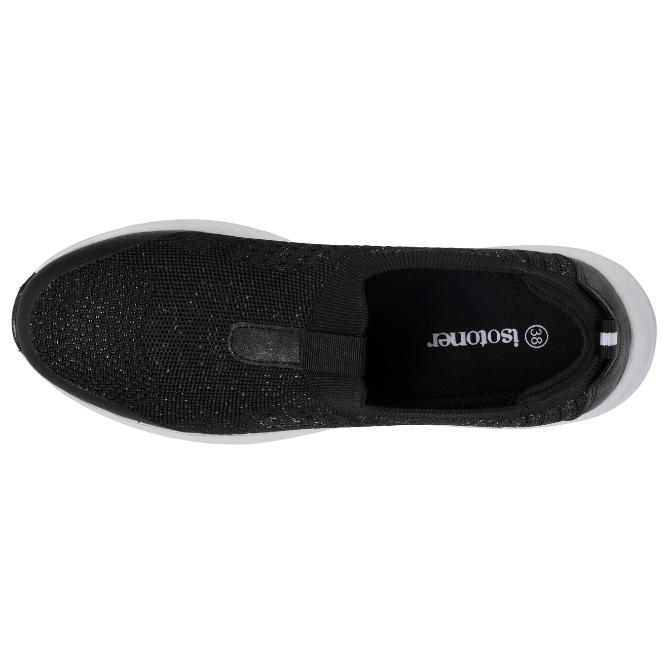 Baskets Femme slip-on sport Noir Lurex