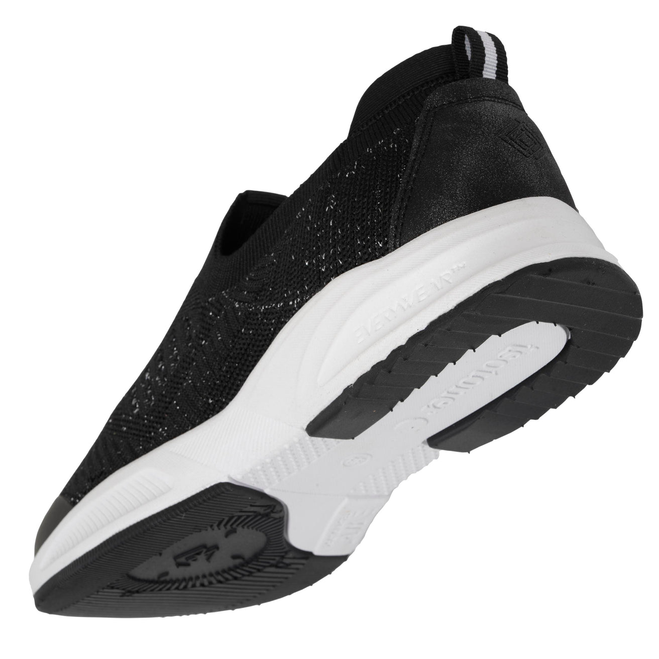 Baskets Femme slip-on sport Noir Lurex