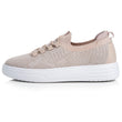 Baskets Femme slip-on talon plateforme Beige