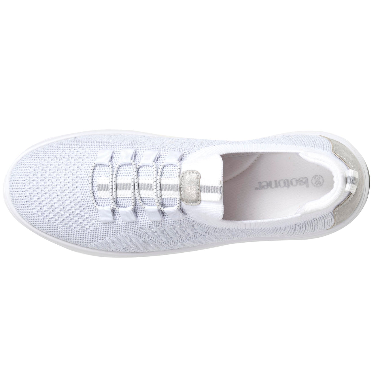 Baskets Femme slip-on talon plateforme Blanc