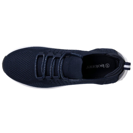 Baskets confort Femme slip-on à lacets Marine Foncé - Isotoner