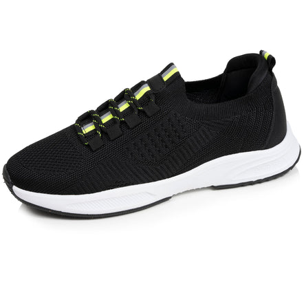 Basket Confort Homme slip-on lacets Noir/jaune - Isotoner