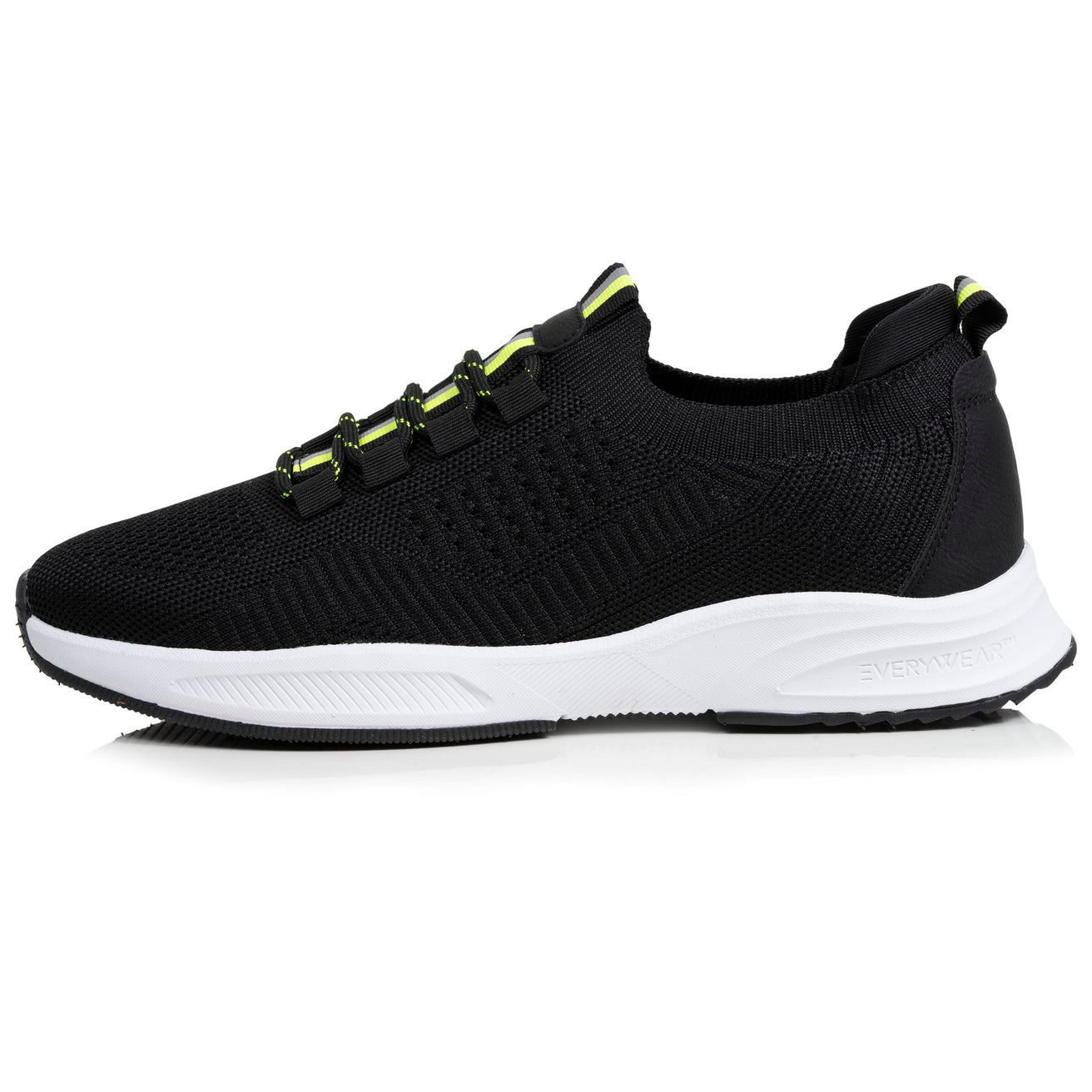 Basket Confort Homme slip-on lacets Noir/jaune