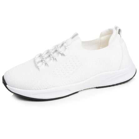 Basket Confort Homme slip-on lacets blanc - Isotoner