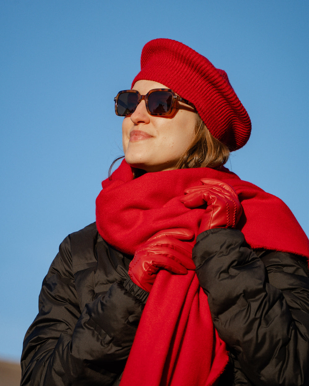 Écharpe plaid Femme Ultra-doux Rouge - Isotoner