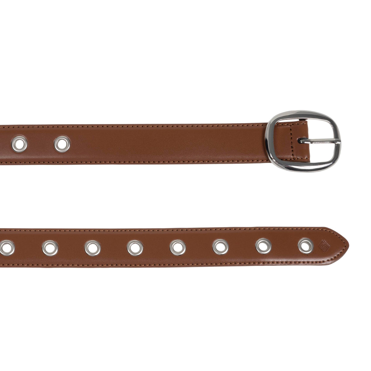 Ceinture Femme Cuir Camel Œillets
