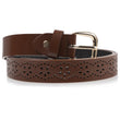 Ceinture Femme Cuir Marron Ajouré