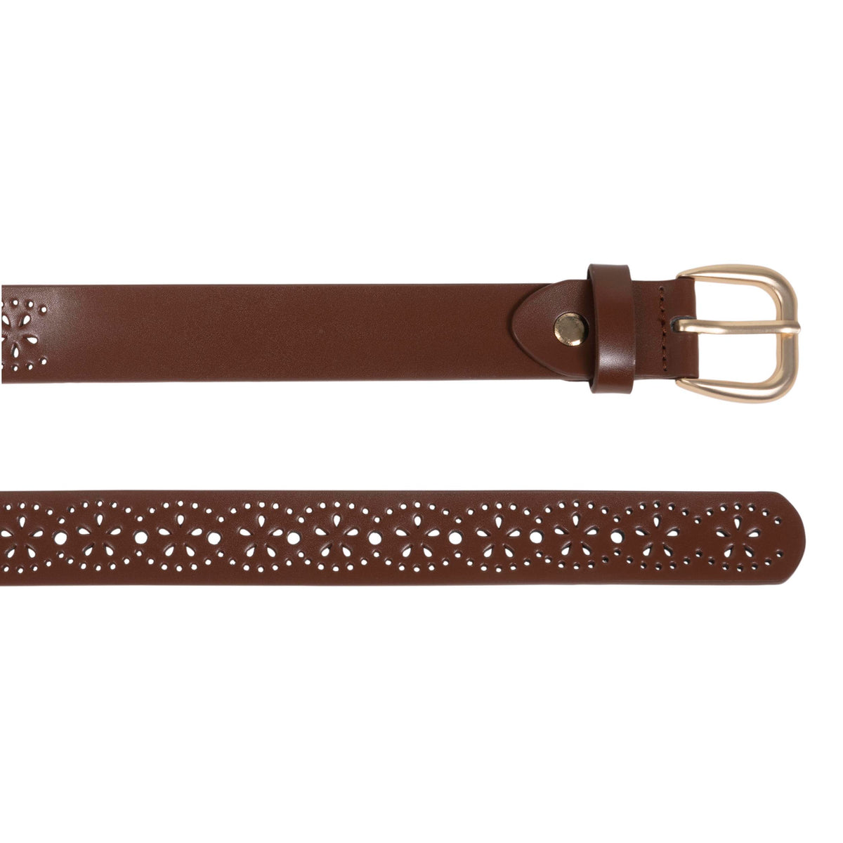 Ceinture Femme Cuir Marron Ajouré