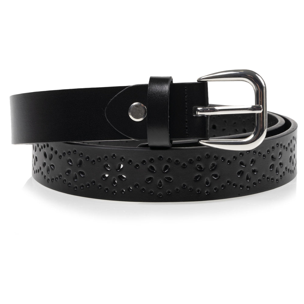 Ceinture Femme Cuir Noir Ajouré - Isotoner