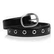 Ceinture Femme Cuir Noir Œillets