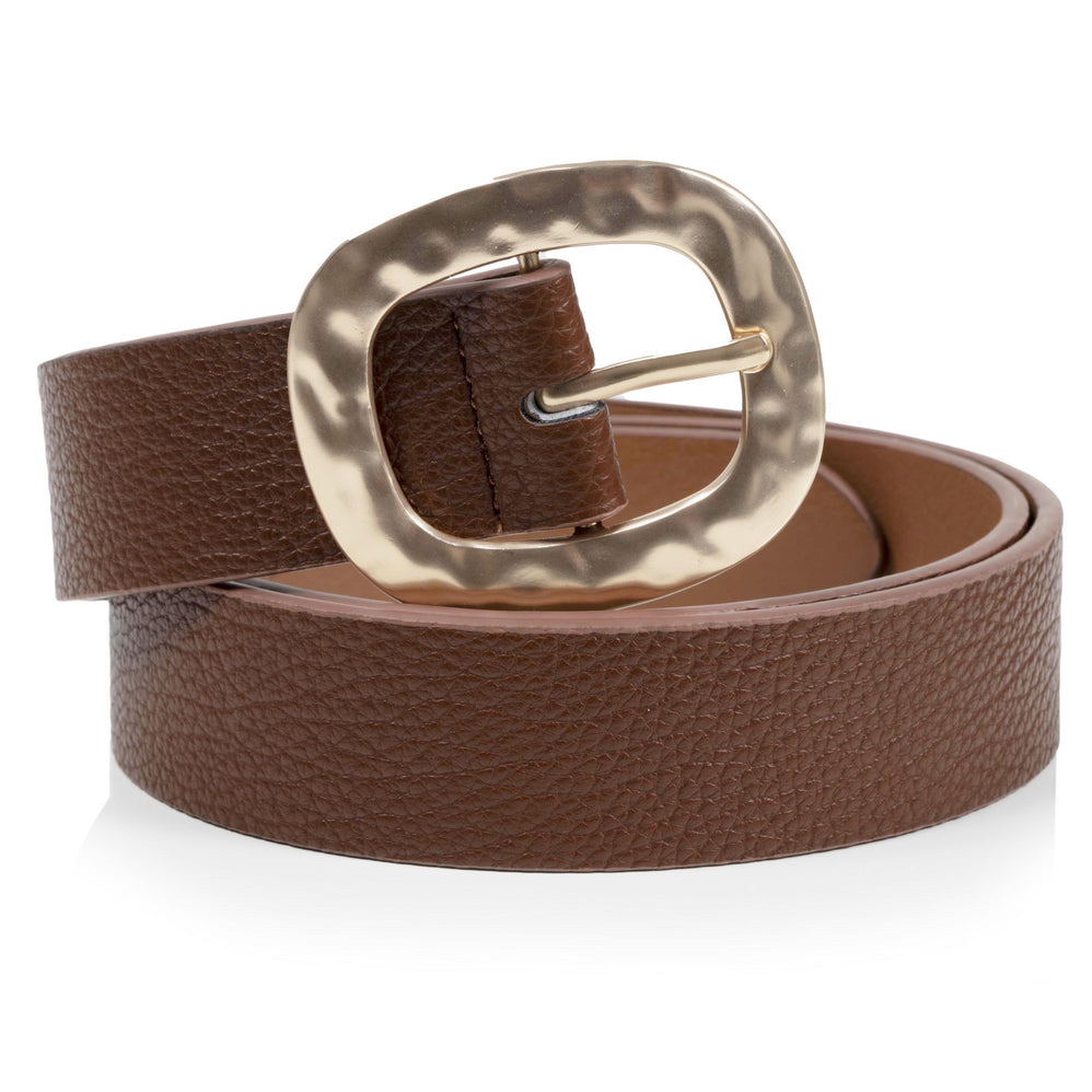 Ceinture Femme Marron Boucle Martelée - Isotoner