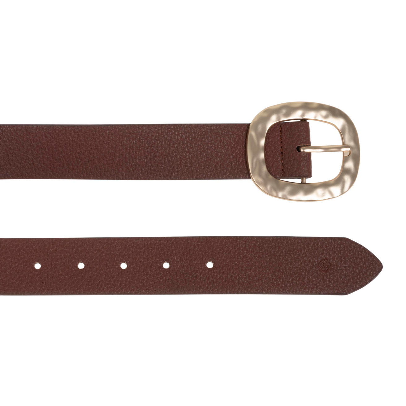 Ceinture Femme Marron Boucle Martelée