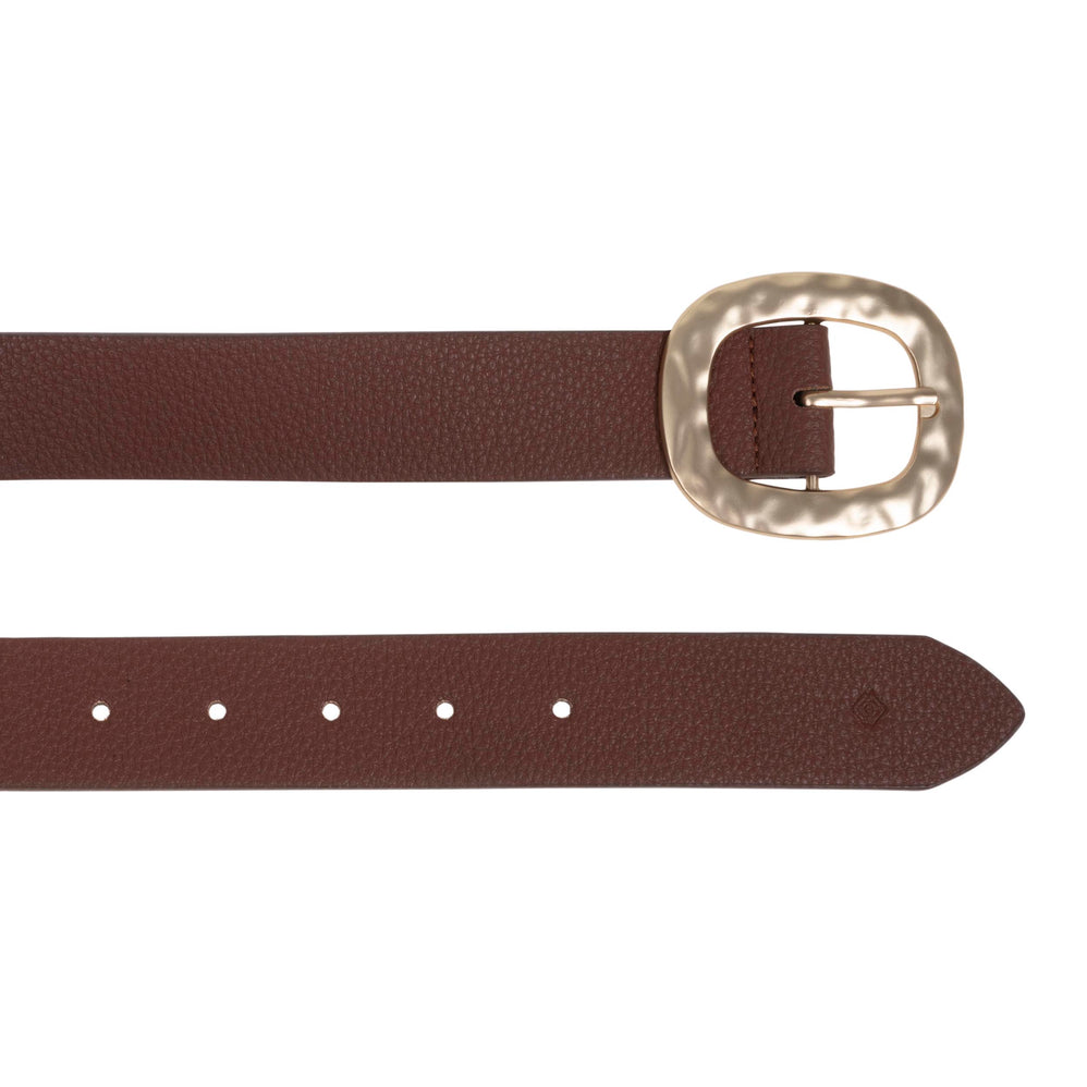 Ceinture Femme Marron Boucle Martelée - Isotoner