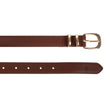 Ceinture Femme Marron Cuir boucle Dorée
