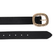 Ceinture Femme Noir Boucle Martelée