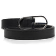 Ceinture Femme Noir Boucle Ovale