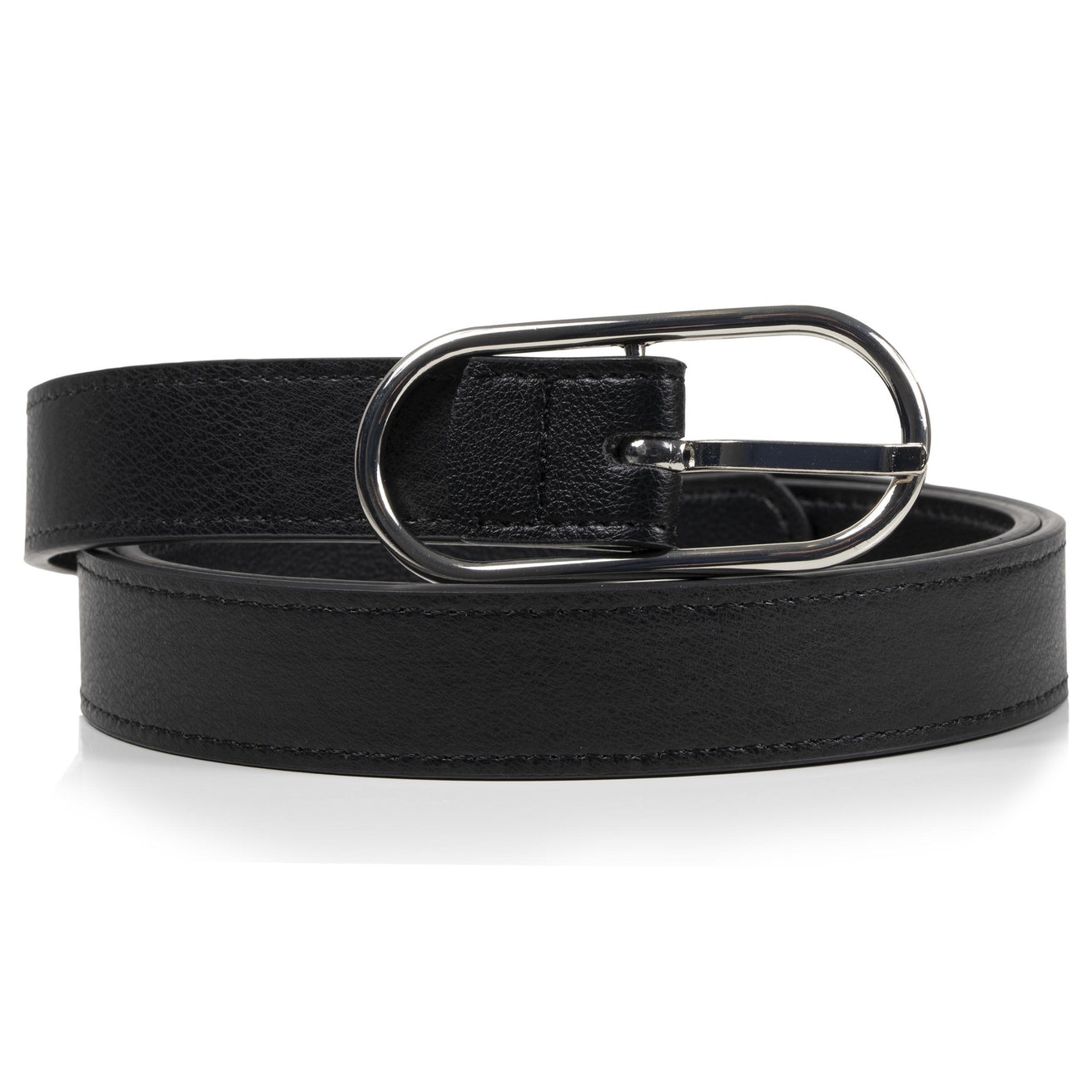 Ceinture Femme Noir Boucle Ovale