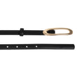 Ceinture Femme Noir Plaque Arrondie