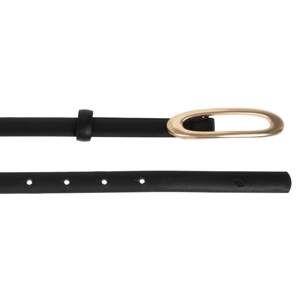 Ceinture Femme Noir Plaque Arrondie - Isotoner