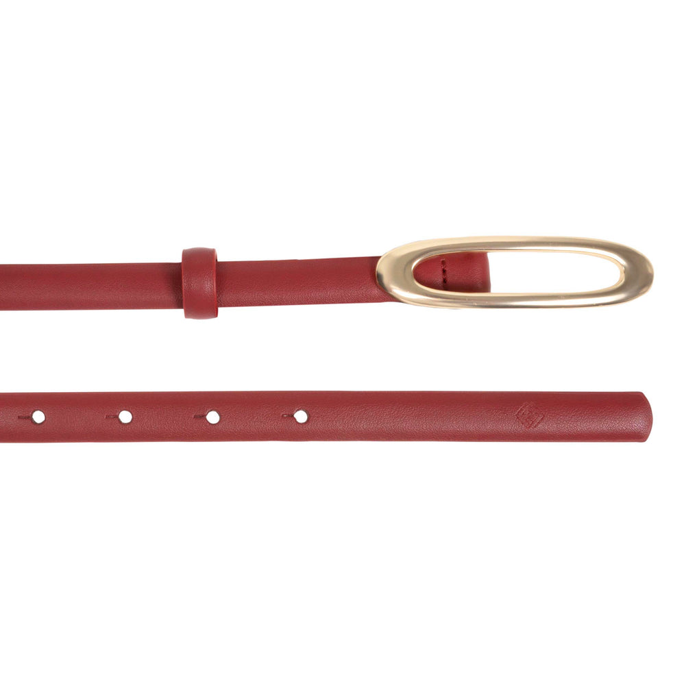Ceinture Femme Rouge Plaque Arrondie - Isotoner