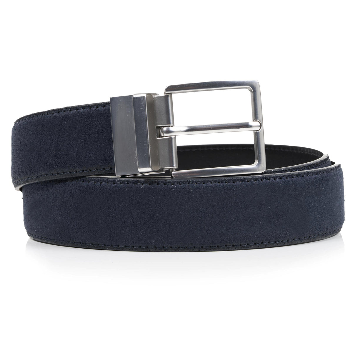 Ceinture Homme Cuir Réversible Marine/Noir