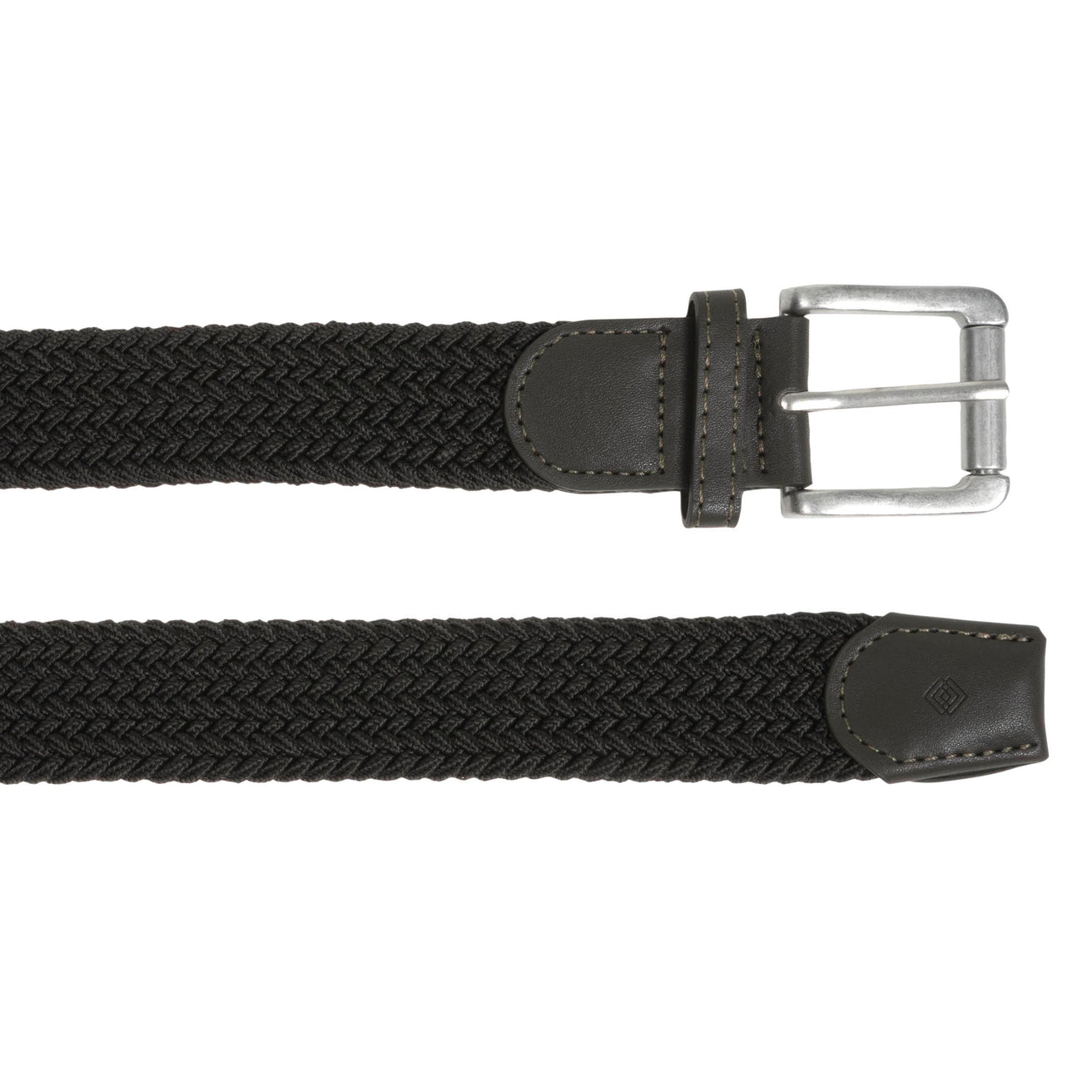 Ceinture Homme tissu tressé Kaki