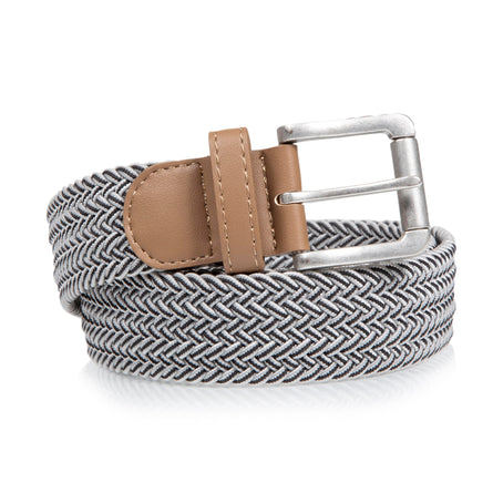 Ceinture Homme tréssée bicolore Gris Chiné - Isotoner