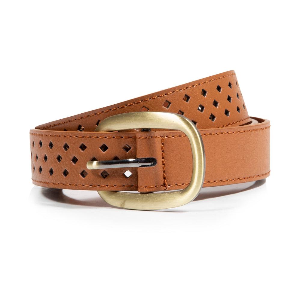 Ceinture Femme ajourée Camel - Isotoner
