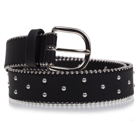 Ceinture Femme détails clous Noire