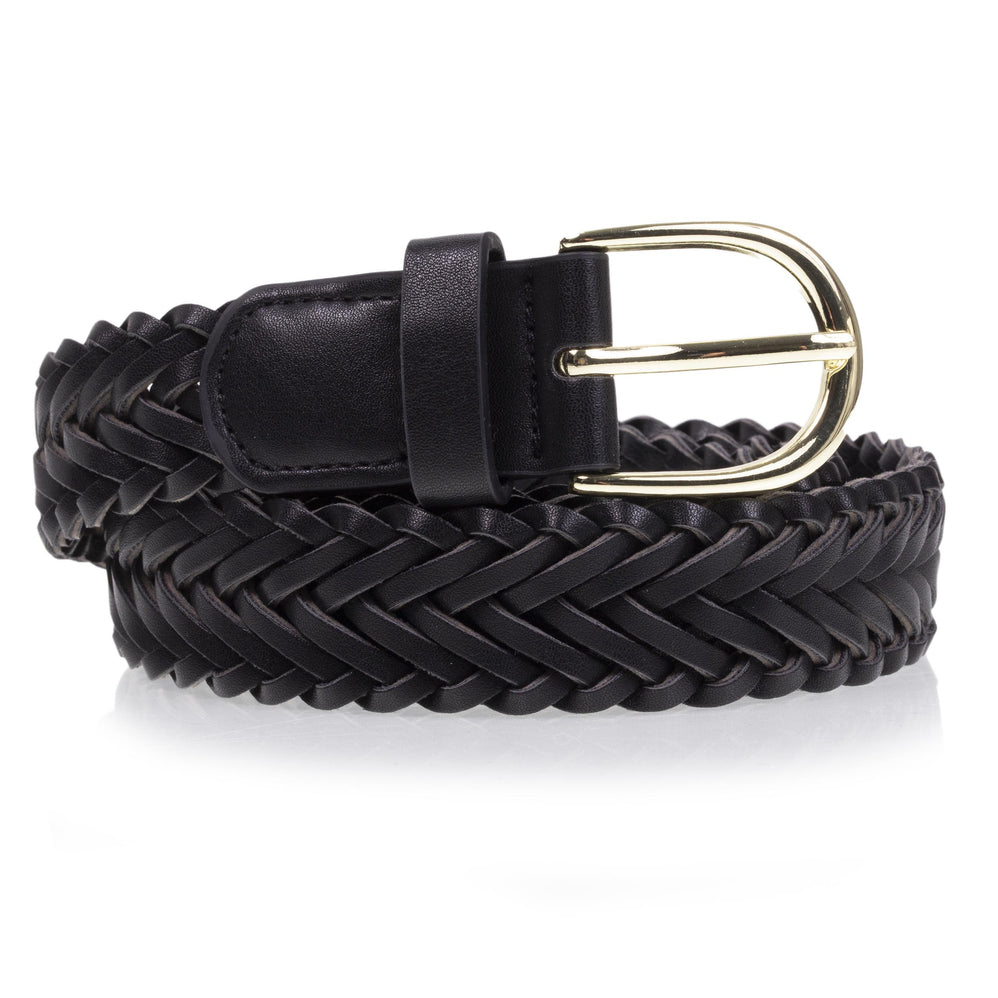 Ceinture Femme tressée Noire - Isotoner